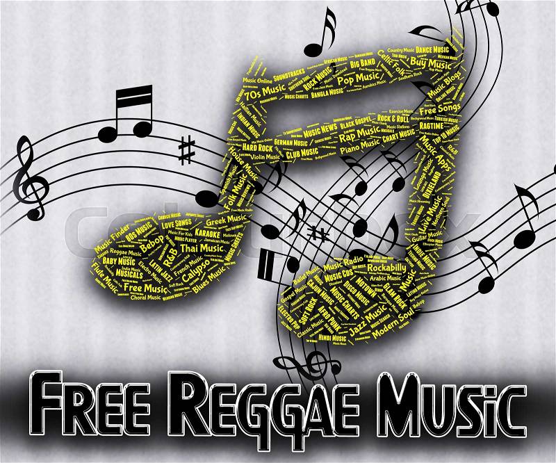 Free Reggae Music Indicates For Nothing And Complimentary, stock photo