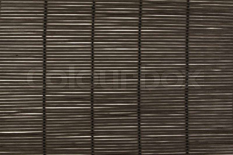 Sushi rolling roller bamboo material mat maker isolated white background, stock photo