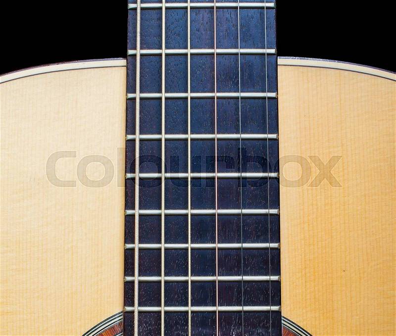 Acoustic guitar bar and fret, stock photo
