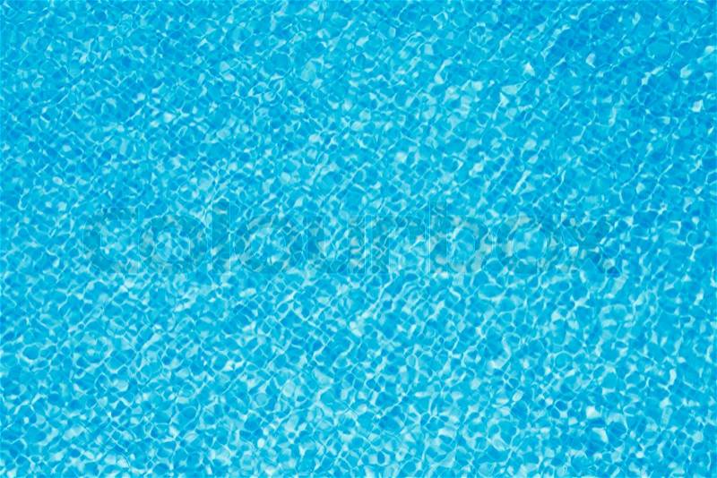 Clean blue water in pool, stock photo