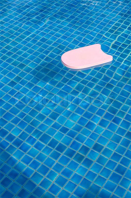 Foam board in swimming pool, stock photo
