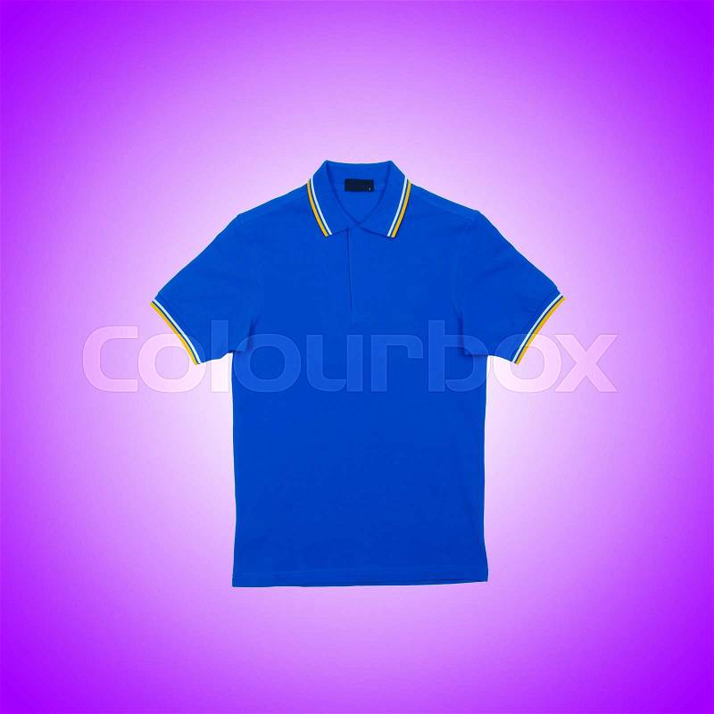 Male t-shirt isolated on the white background, stock photo