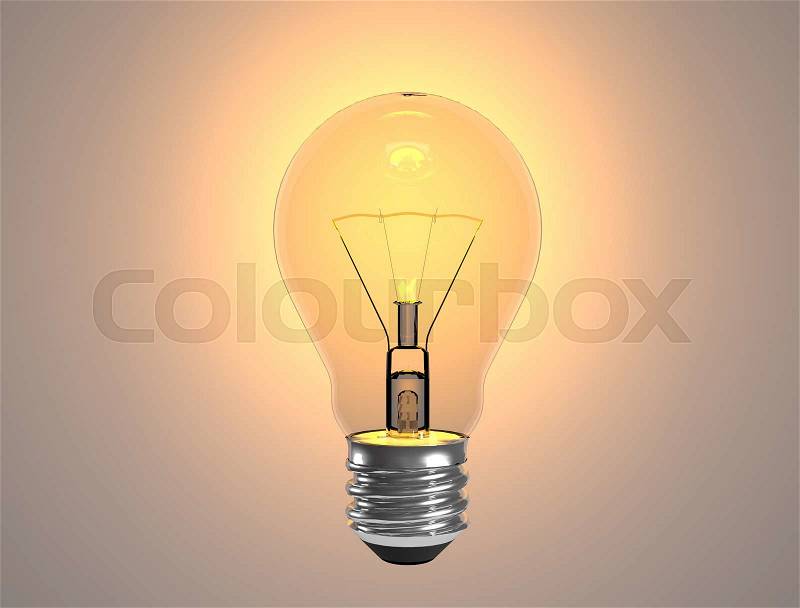 Turn on tungsten light bulb,turn on tungsten light bulb, stock photo