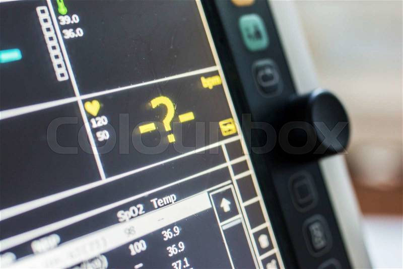 Health care portable monitoring in hospital, stock photo