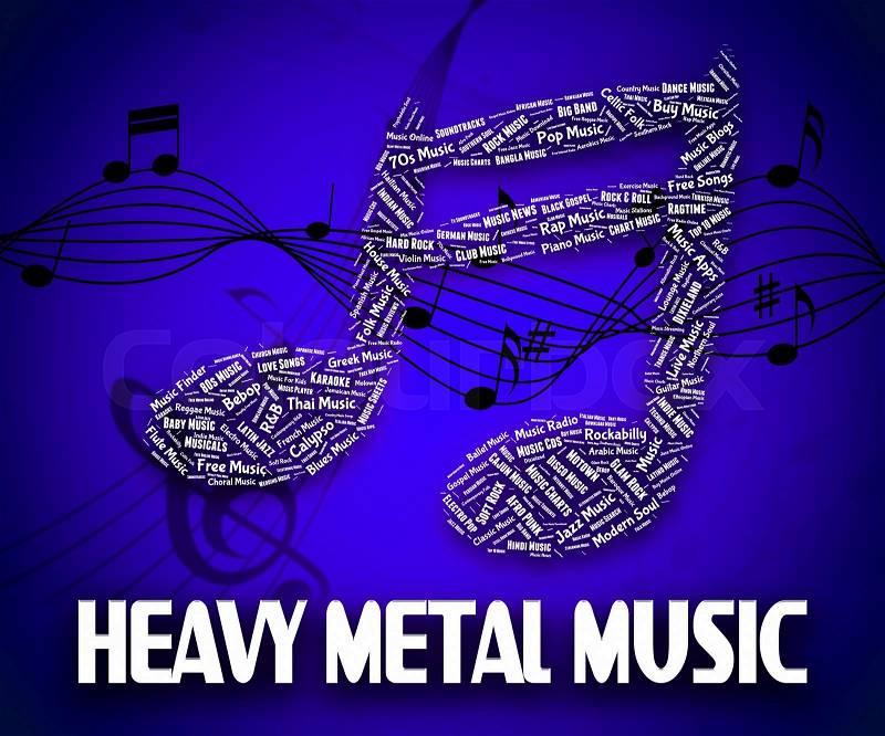 Heavy Metal Music Indicates Sound Tracks And Acoustic, stock photo