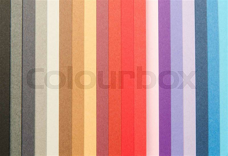 Color samples paper background, stock photo