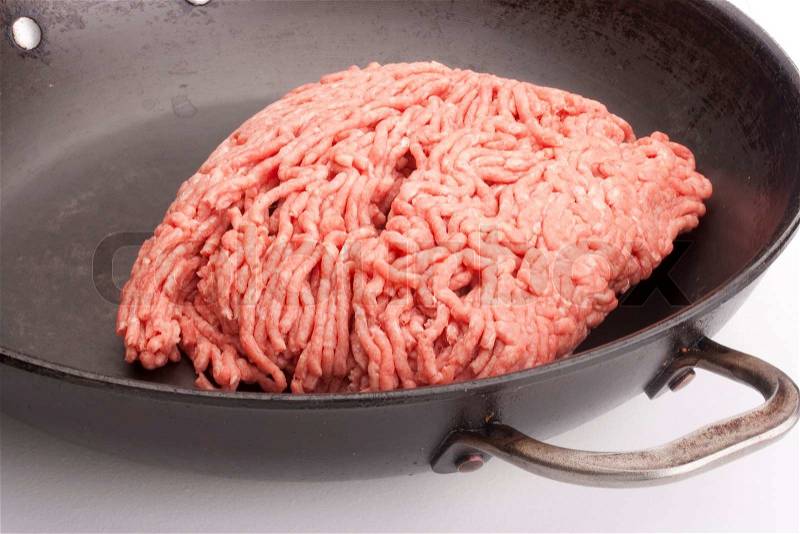 Freshly ground meat for cooking meat delicacies, stock photo
