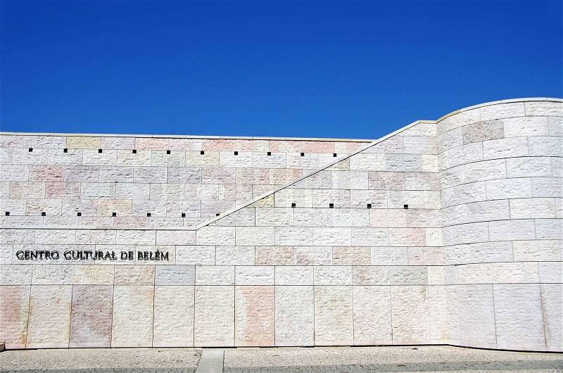 Centro Cultural de Belem is a major museum and cultural center of Lisbon, stock photo