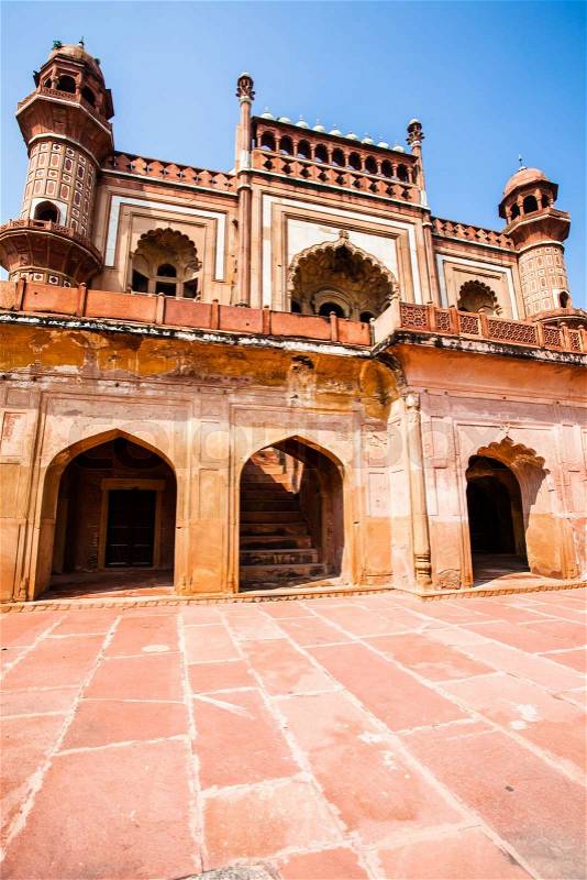 Safdarjung\'s Tomb is a garden tomb in a marble mausoleum in Delhi, India , stock photo