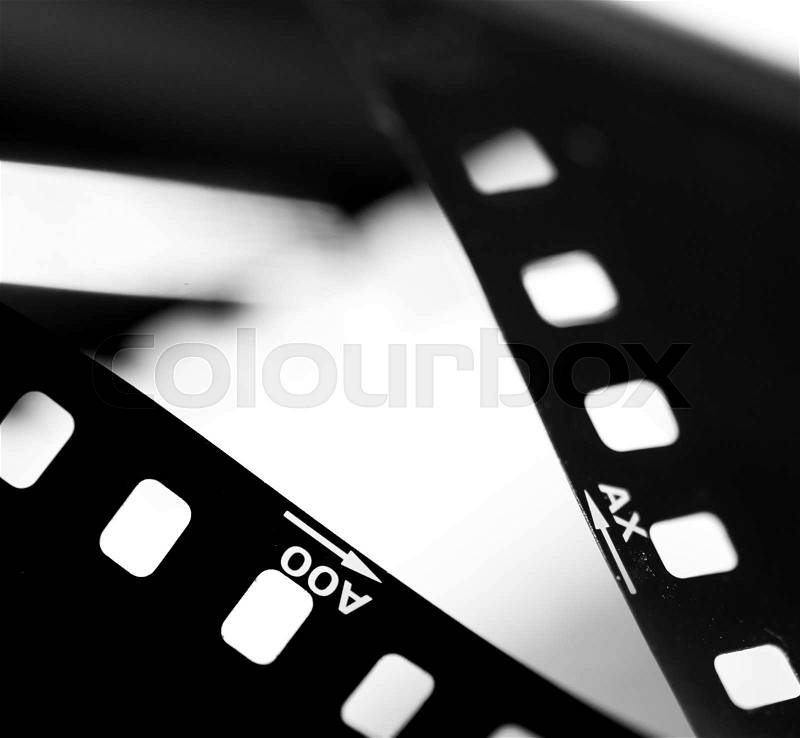 Close-up Film of a roll 35 mm photographic film,Selective focus with shallow depth of field, stock photo