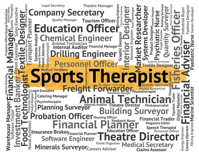 Sports Therapist Representing Physical Exercise And Therapists, stock photo