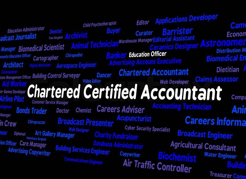 Chartered Certified Accountant Meaning Balancing The Books And Book Keeper, stock photo
