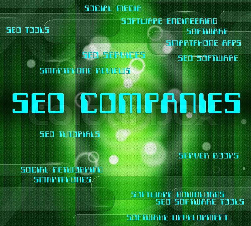 Seo Companies Indicates Corporations Businesses And Company, stock photo