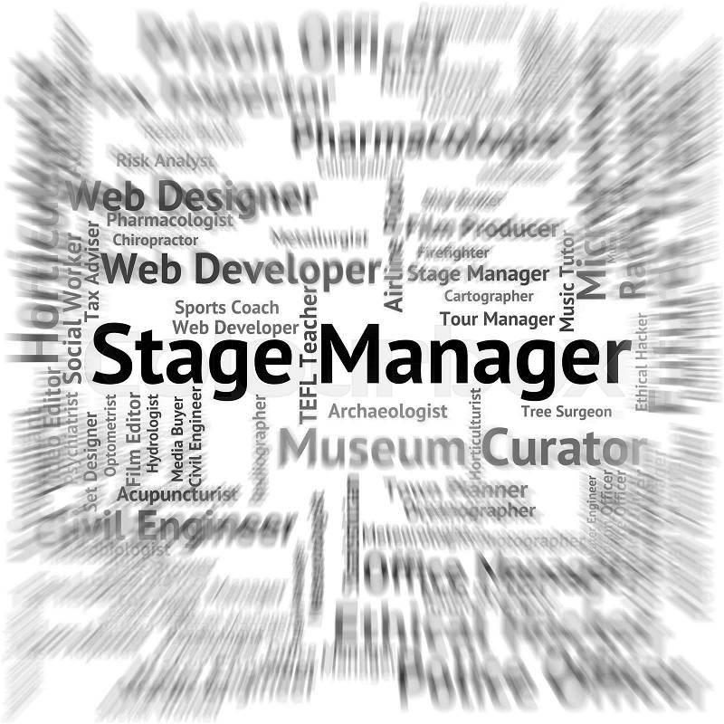 Stage Manager Represents Live Event And Broadway, stock photo