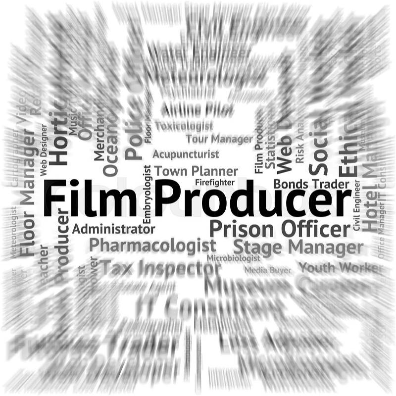 Film Producer Indicates Production Hiring And Position, stock photo