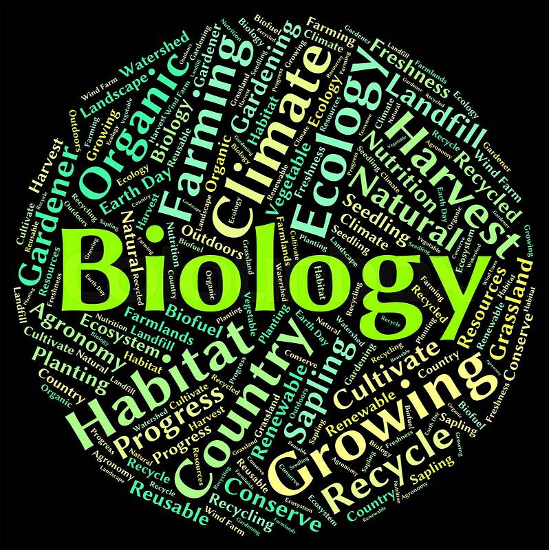 Biology Word Represents Animal Kingdom And Biological, stock photo