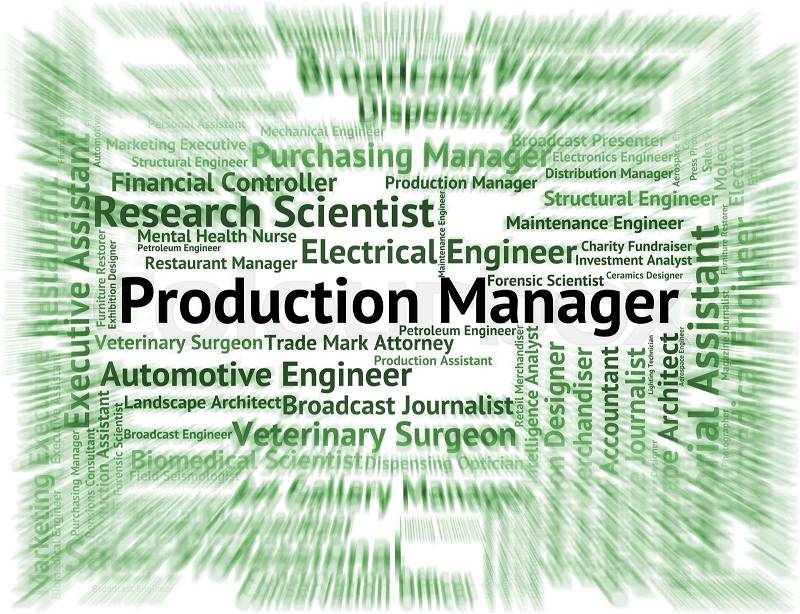 Production Manager Shows Occupations Employee And Supervisor, stock photo