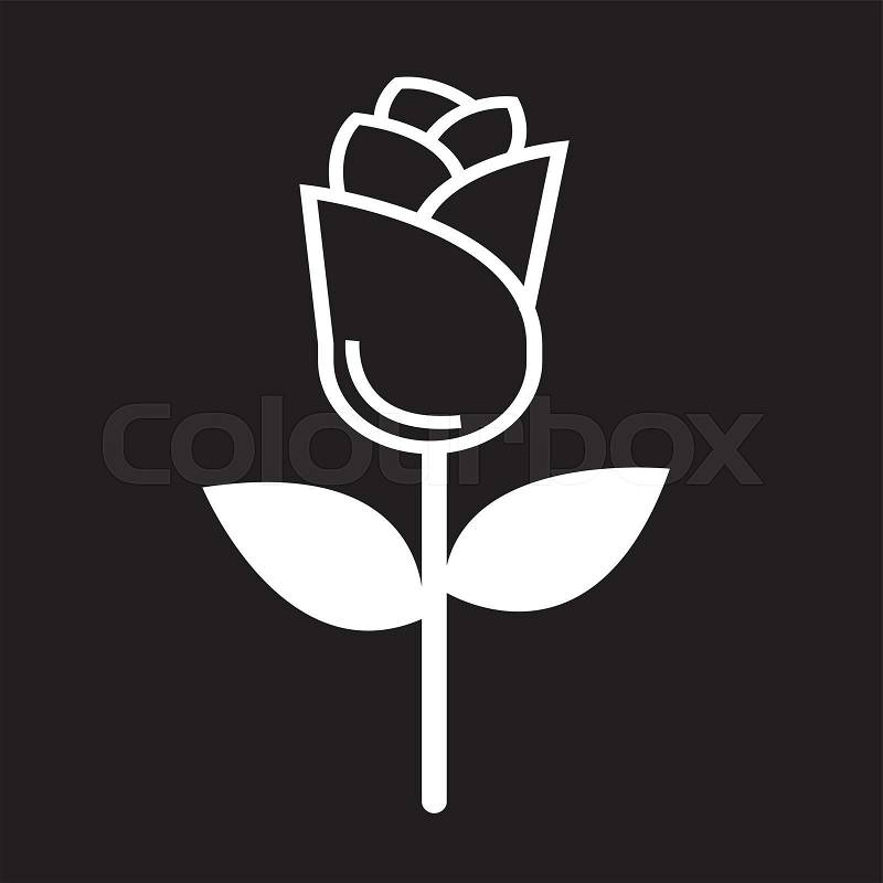 Rose icon, vector