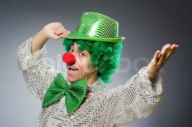 Funny person in saint patrick holiday concept, stock photo
