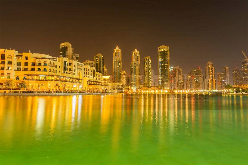 Dubai - JANUARY 9, 2015: Soul Al Bahar on January 9 in UAE, Dubai. Soul Al Bahar area is popular with tourists, stock photo