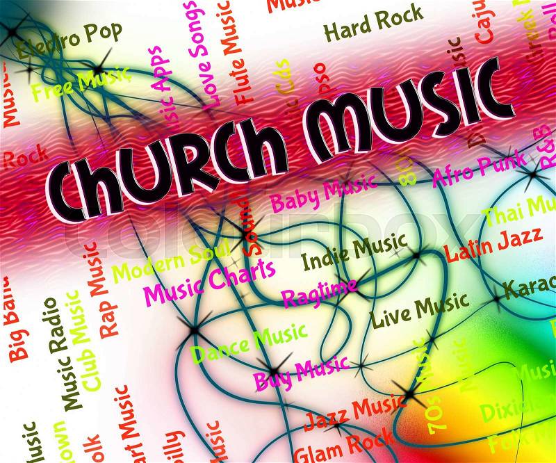 Church Music Representing Place Of Worship And House Of God, stock photo