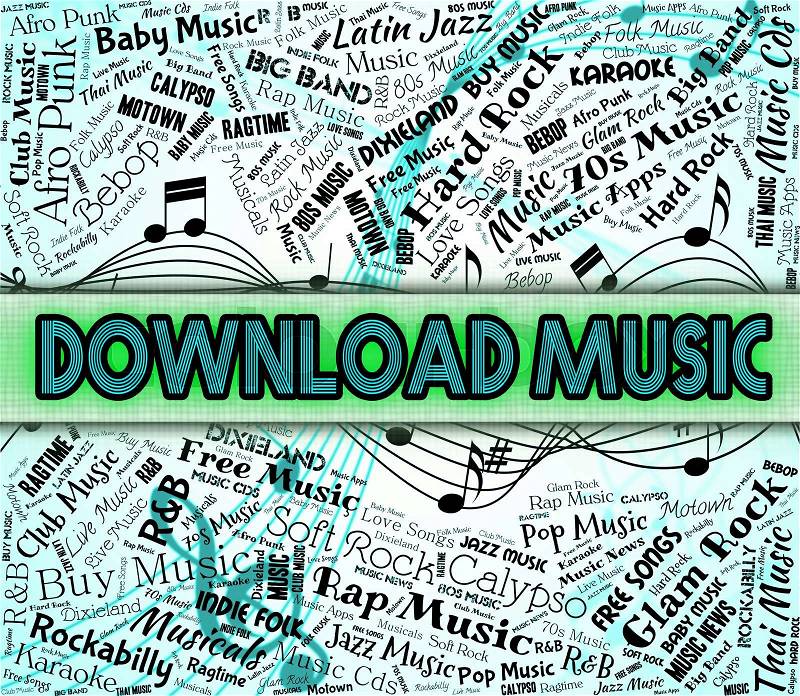 Download Music Showing Sound Tracks And Application, stock photo