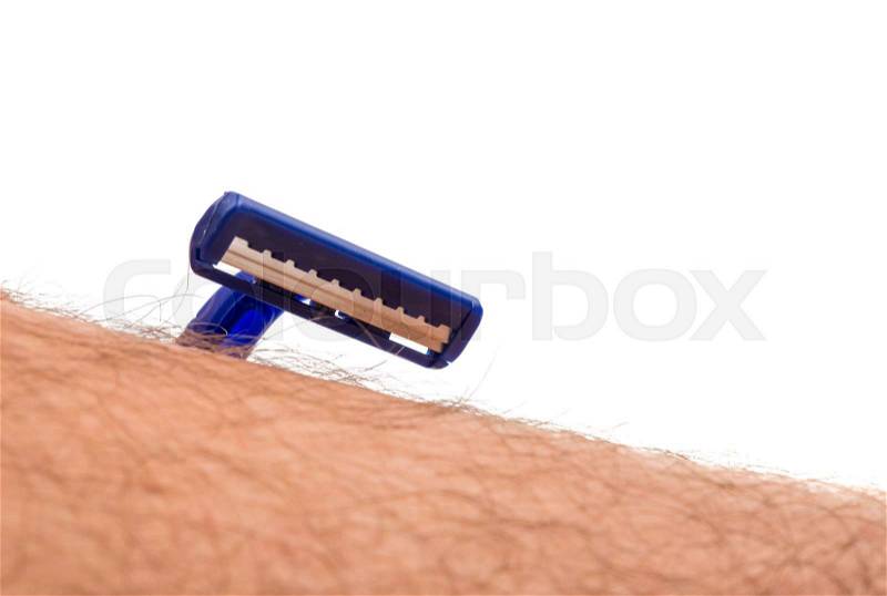 shaving razor isolated on a white background , stock photo