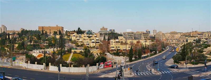 Jerusalem. On the border of the old and new city. Israel, stock photo