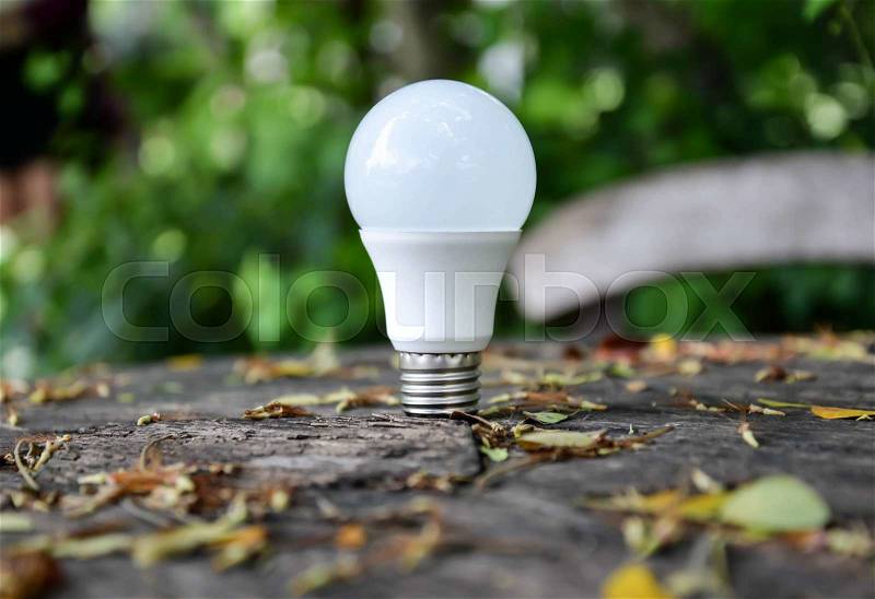 LED Bulb - Technology of eco-friendly lighting, stock photo