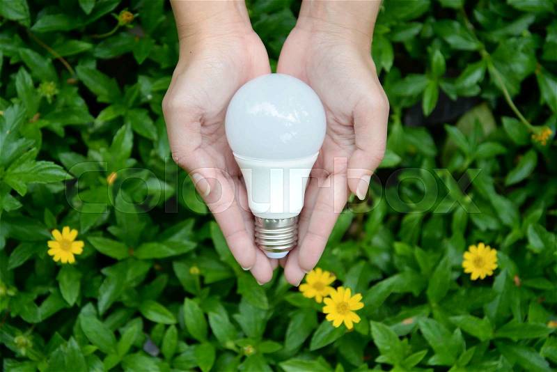 LED Bulb - Technology of eco-friendly lighting, stock photo