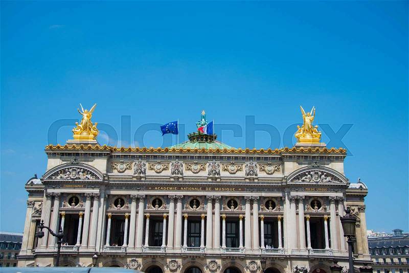 Paris - JULY 11, 2013: Paris Opera on July 11 in Paris, France. Paris opera is one of city attractions, stock photo