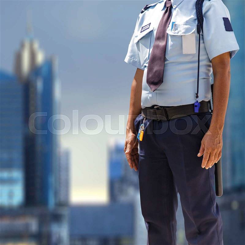 Security guard, stock photo