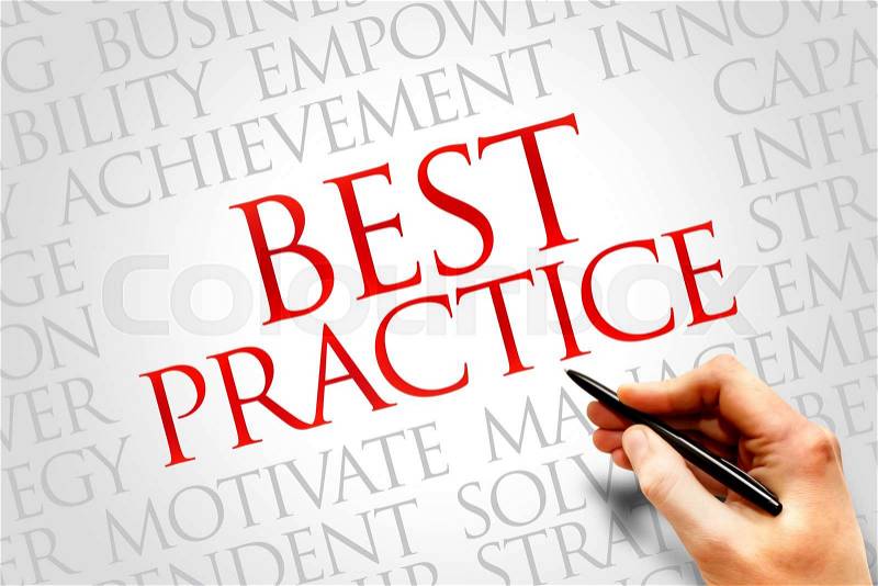 Best Practice word cloud, business concept, stock photo