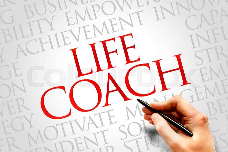 Life Coach word cloud, business concept, stock photo