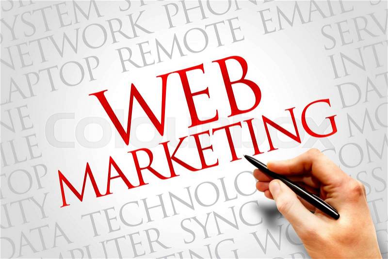 Web Marketing word cloud concept, stock photo