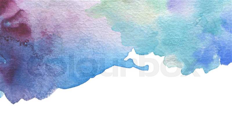 Abstract acrylic and watercolor brush strokes painted background. Texture paper, stock photo