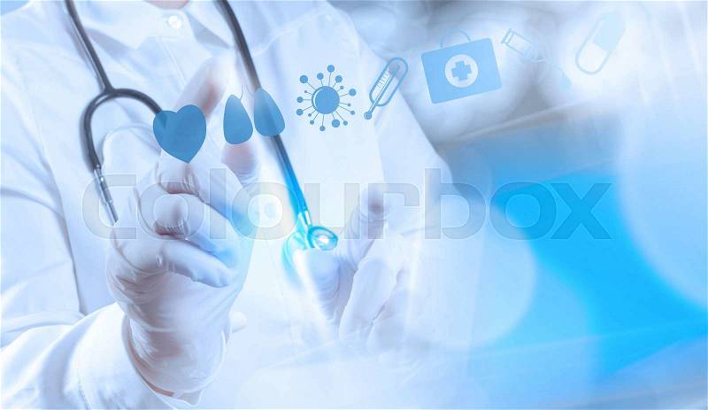 Success smart medical doctor working with operating room as concept , stock photo