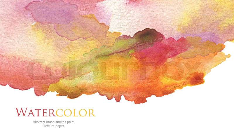 Abstract acrylic and watercolor brush strokes painted background. Texture paper, stock photo