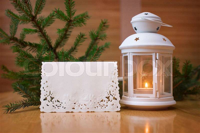 Christmas invitation, congratulation with place for your text, stock photo