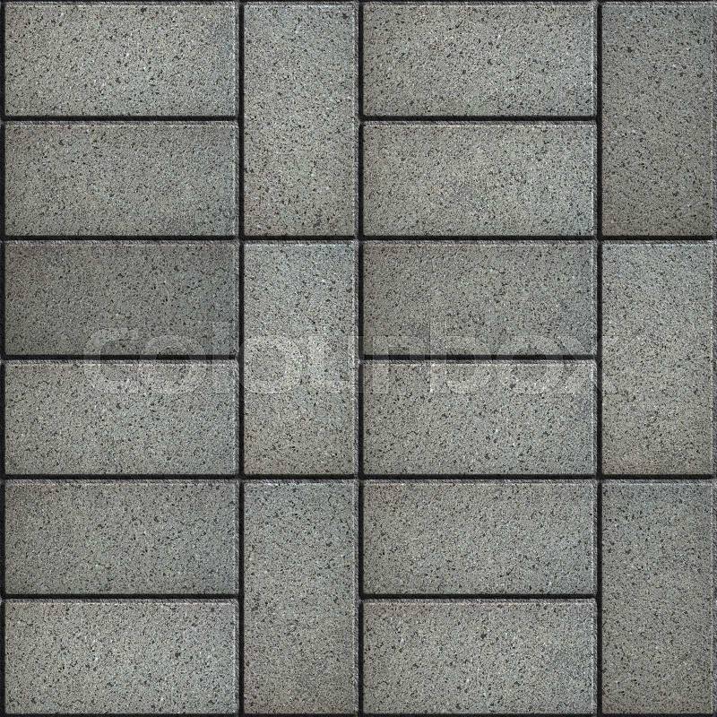 Rectangular Gray Paving Slabs with the Effect of Marble. Seamless Tileable Texture, stock photo