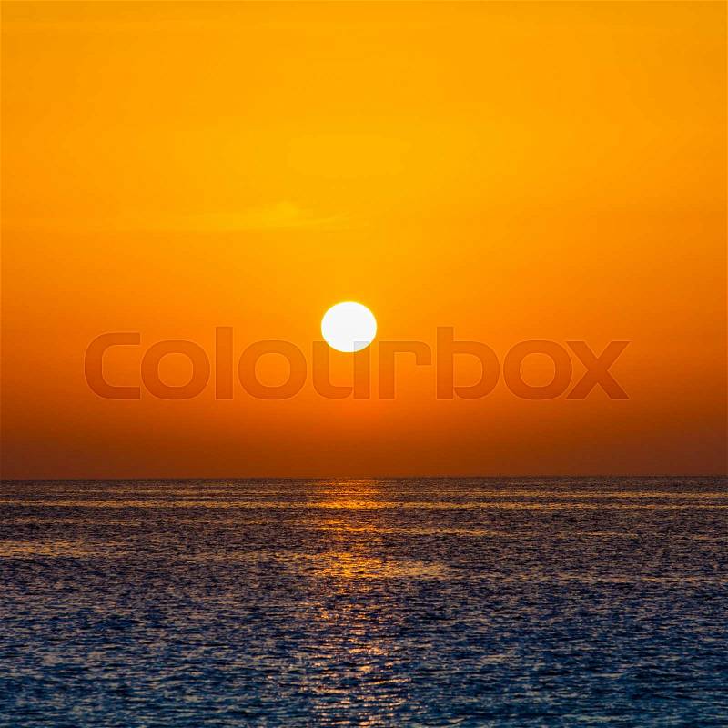 Beautiful sunset over the sea. beauty landscape. Wonderful sunrise, stock photo