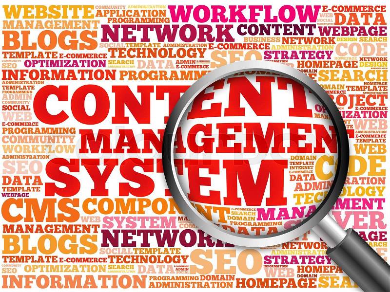 CMS Content Management System, stock photo