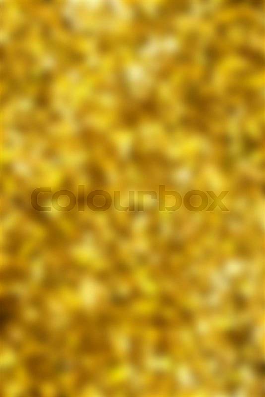 Blurred yellow background, autumn forest landscape, stock photo