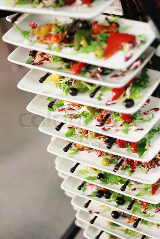 Salad bar selection , stock photo