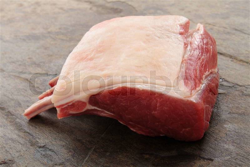 Raw lamb cuts, stock photo