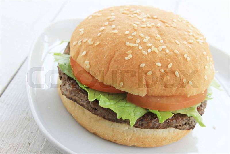 Burger meal, stock photo