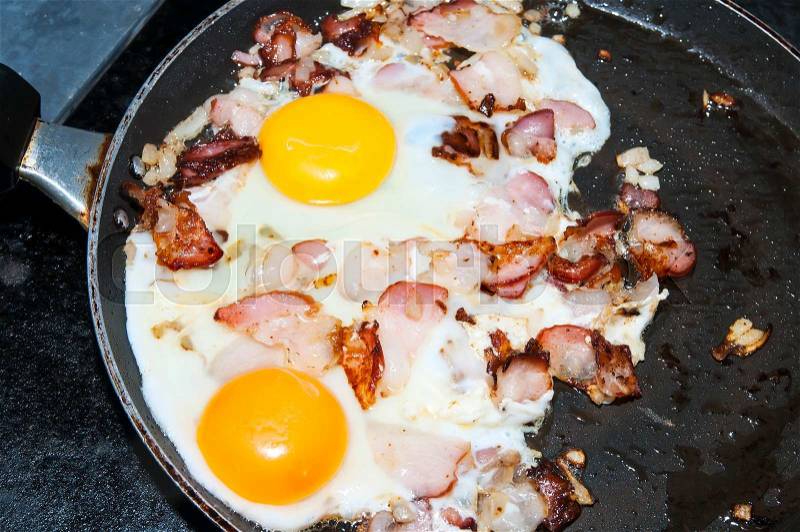 Bacon and eggs, stock photo