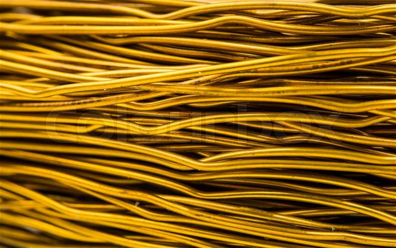 Closeup of copper coil wiring, stock photo