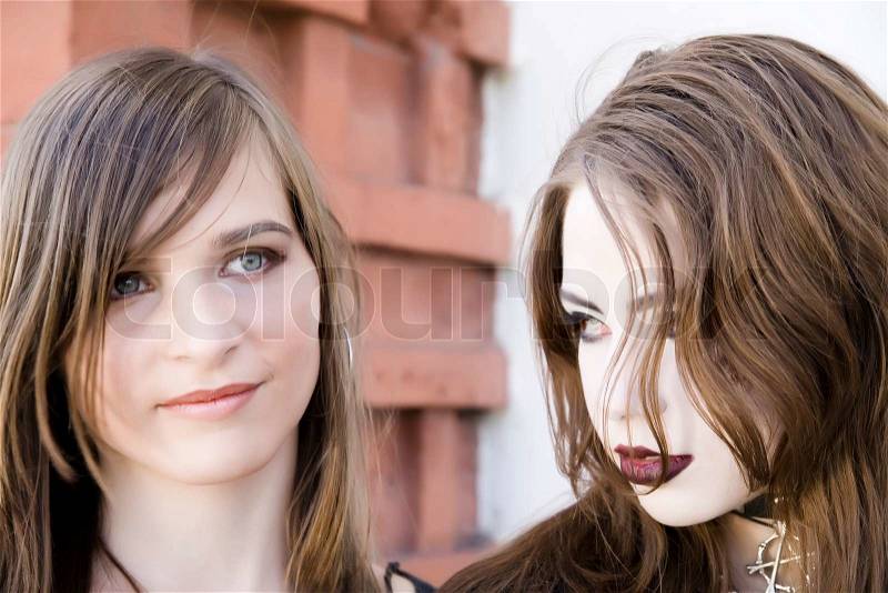 Teenagers With Gothic Make up, stock photo