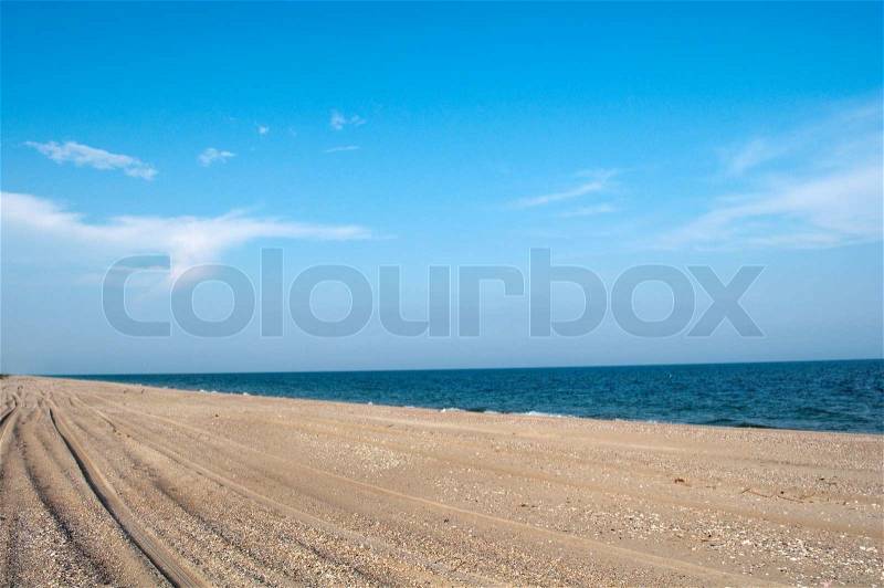 Seascape - sea, sky and sand, stock photo